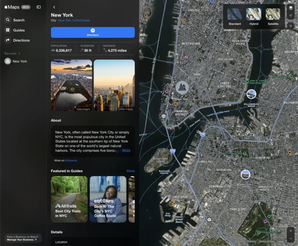 Apple Maps finally comes to the web