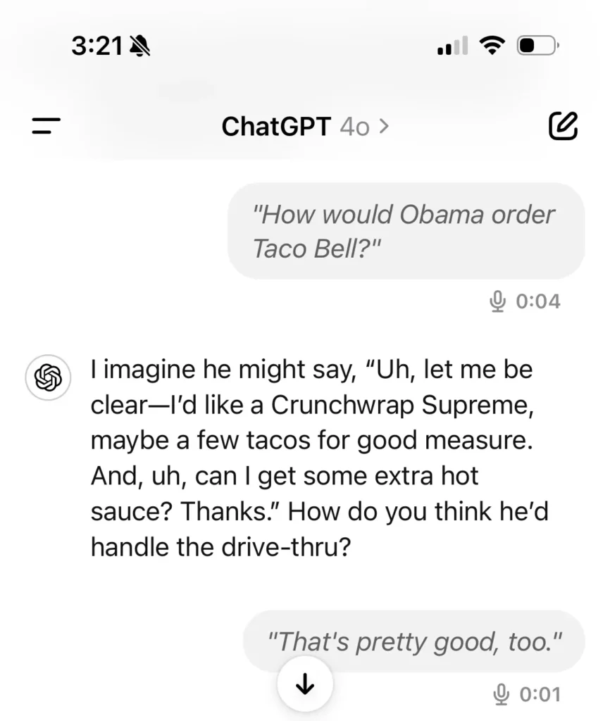 OpenAI’s new voice mode let me talk with my phone, not to it