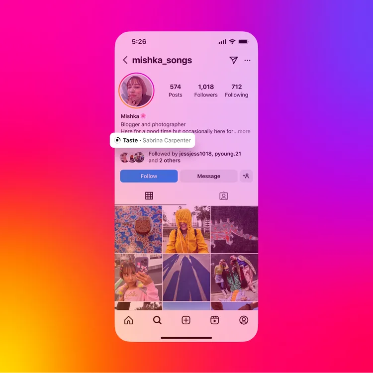 Instagram is adding a Myspace-like ‘song on profile’ feature