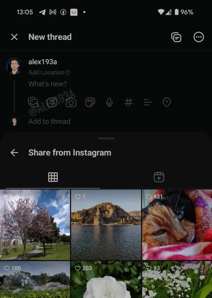 Meta is testing a feature to let you post Instagram Reels directly on Threads