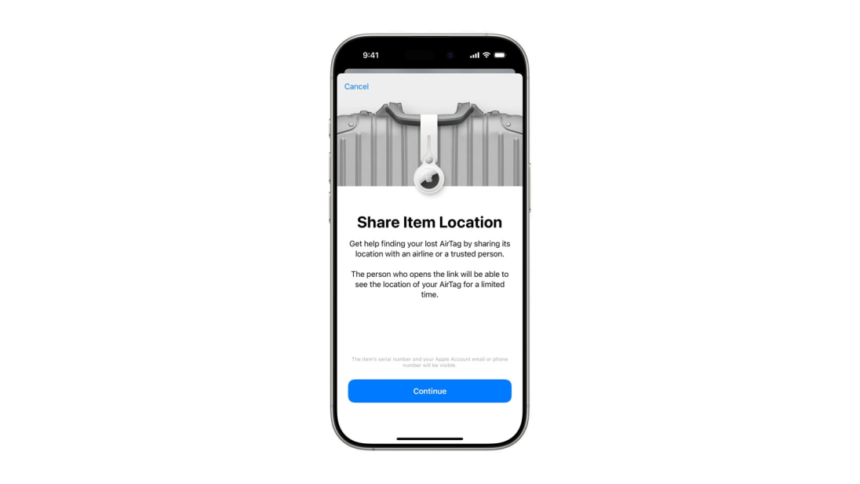 Apple updates Find My to let you share locations of lost items