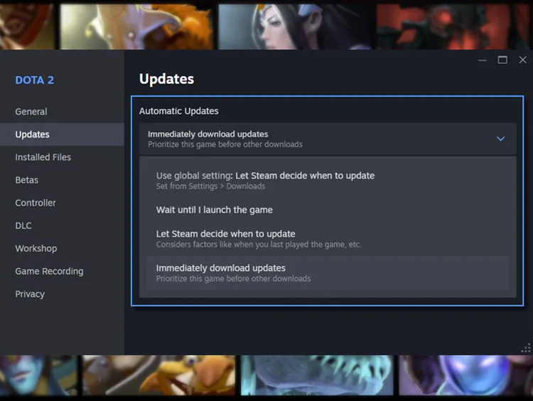 Steam is adding a new default option for game updates