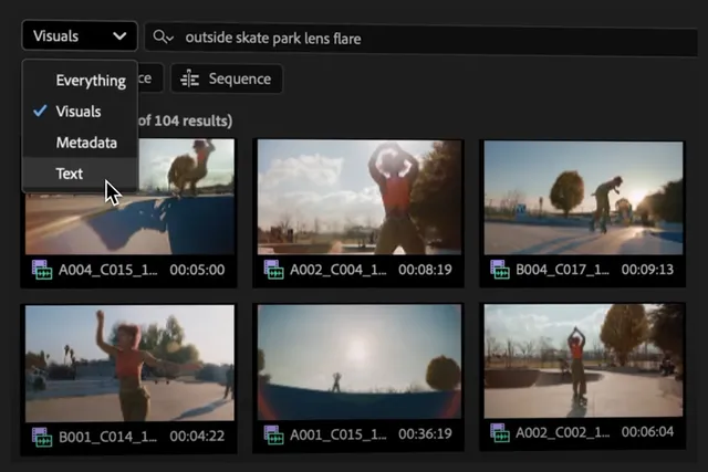 Adobe Premiere Pro now lets you find video clips by describing them