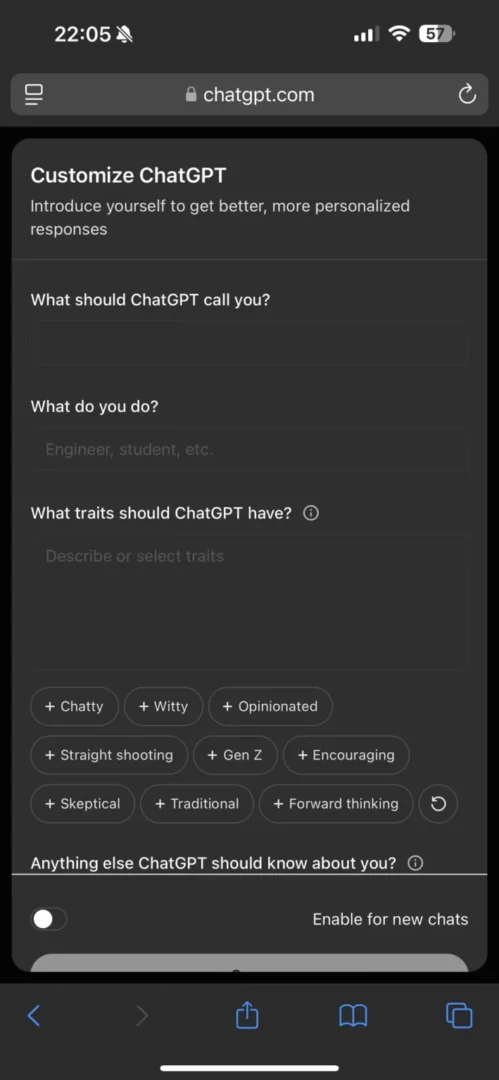 ChatGPT’s newest feature lets users assign it traits like ‘chatty’ and ‘Gen Z’