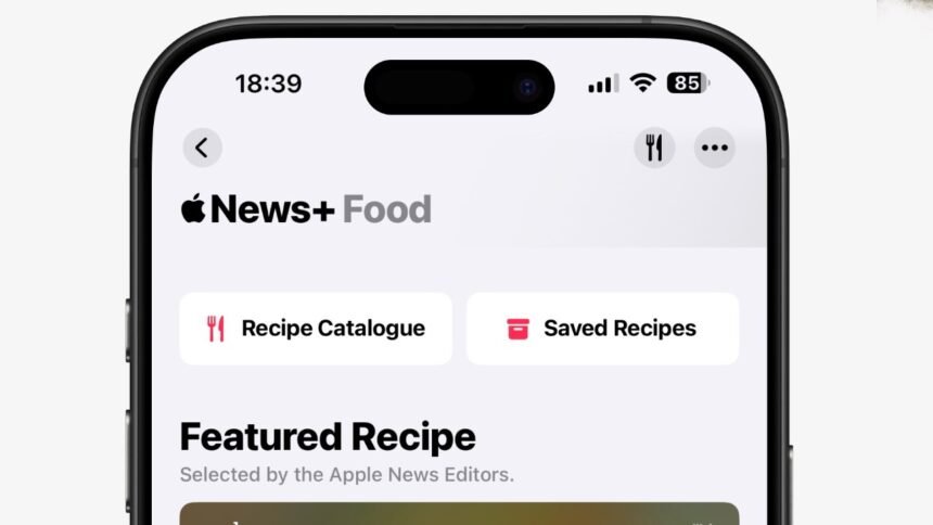 Apple’s News app is getting a recipes section